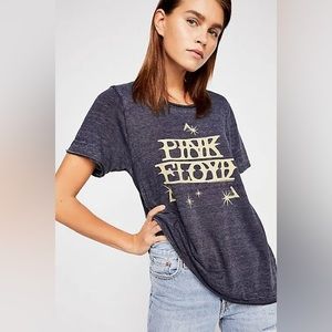 Chaser x Free People Pink Floyd Graphic Rocker Tee Dark Blue Size M